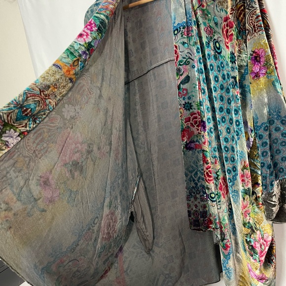 Johnny was Velvet Cardigan Silk Blend size M multicolored - Picture 8 of 11
